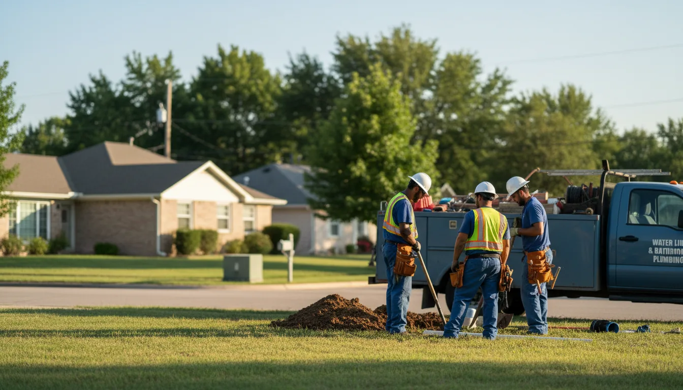 Residential water line and bathroom plumbing service in Percival, IA